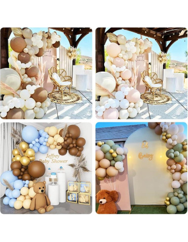 Cubierta de fondo de arco azul claro 2.01m SINSSOWL para bodas