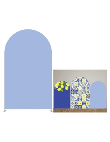Cubierta de Fondo Arqueada Azul Claro Elástica 182.88x91.44 cm