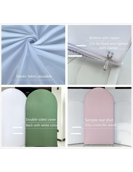 Cubierta de Fondo Arqueada Azul Claro Elástica 182.88x91.44 cm Cubierta de Fondo Arqueada Azul Claro Elástica 182.88x91.44 cm