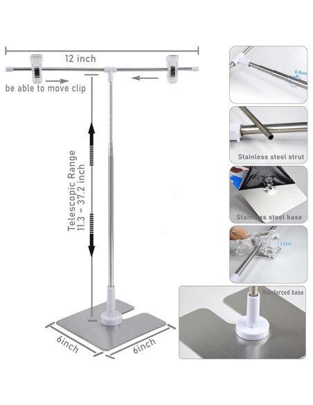 6 Fondos de Fotografía Doble Cara 87x57cm Iprotech Mármol
