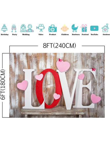 Fondo Fotográfico San Valentín 240x180 cm Art Studio