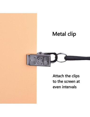 Soporte de Clips para Fondo de Estudio Mudder, 12 Piezas, Negro