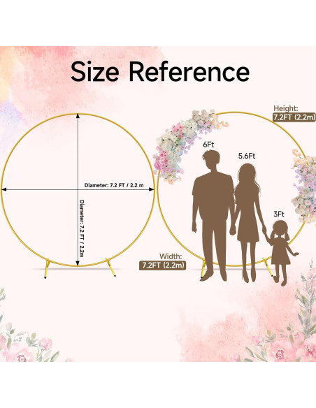 Arco de Globos Dorado 2.2m JEBUTU Soporte Metal para Eventos