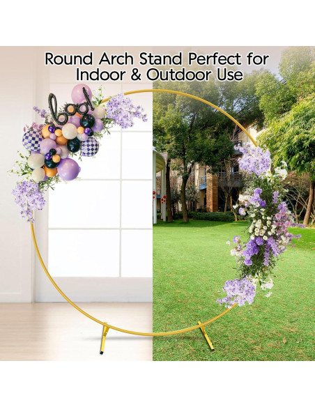 Arco de Globos Dorado 2.2m JEBUTU Soporte Metal para Eventos