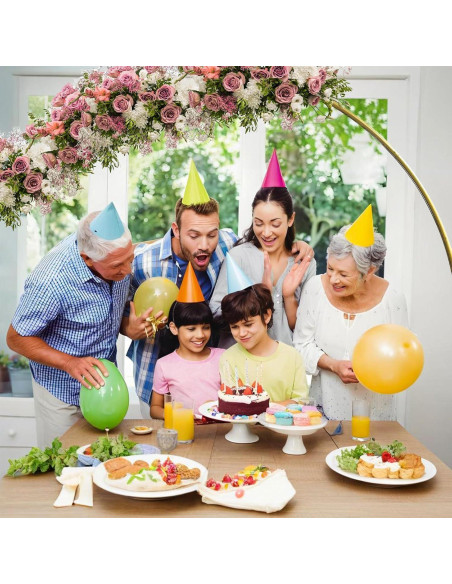 Arco de Globos Dorado 2.2m JEBUTU Soporte Metal para Eventos