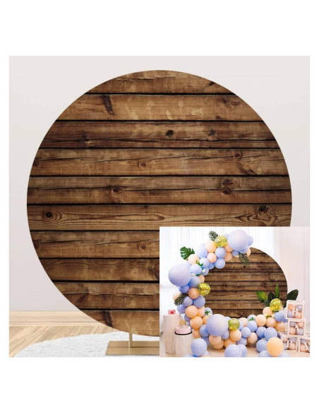 Cubierta de fondo redonda 2.3m madera marrón LFEEY