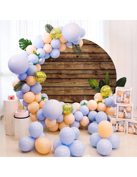 Cubierta de fondo redonda 2.3m madera marrón LFEEY