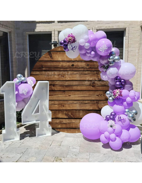 Cubierta de fondo redonda 2.3m madera marrón LFEEY