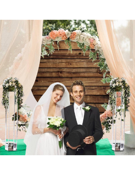 Cubierta de fondo redonda 2.3m madera marrón LFEEY