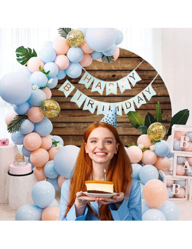 Cubierta de fondo redonda 2.3m madera marrón LFEEY