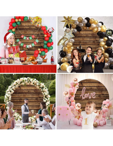 Cubierta de fondo redonda 2.3m madera marrón LFEEY