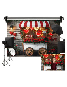 Fondo de Fotografía San Valentín Kate 2.2x1.5m Microfibra