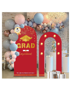 Cubierta de Soporte de Fondo de Graduación Ruxion 1.9m Oro Rojo