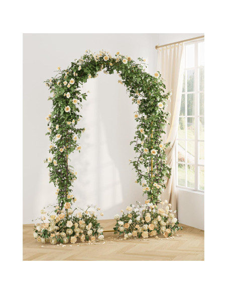 Arco de Boda Aienvey Dorado 2.18M Soporte Metal Decorativo