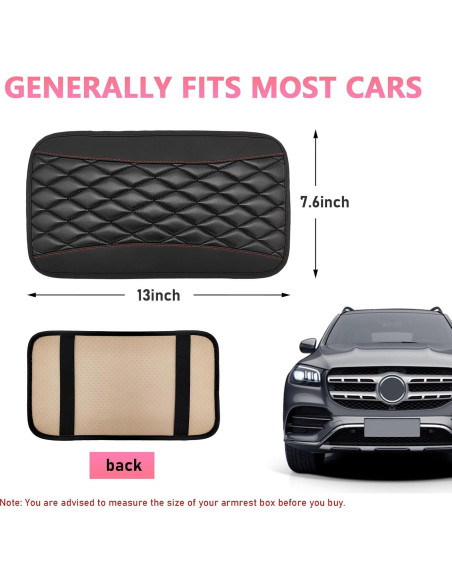 Almohadilla de Consola Central Ohleats Negra 32x18.4cm