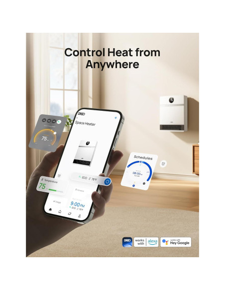 Calentador de Pared Dreo DR-HSH017 Eléctrico 1500W IP24