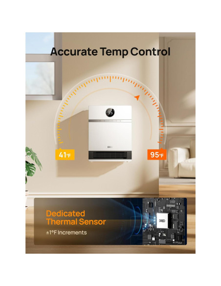 Calentador de Pared Dreo DR-HSH017 Eléctrico 1500W IP24