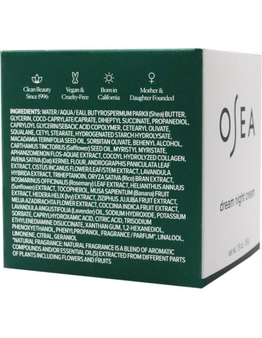 Crema Nocturna Hidratante Antienvejecimiento OSEA 230g