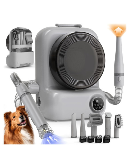 Aspiradora Secadora para Perros BonJela 3L 15000Pa Gris