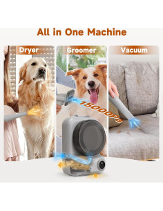 Aspiradora Secadora para Perros BonJela 3L 15000Pa Gris 2