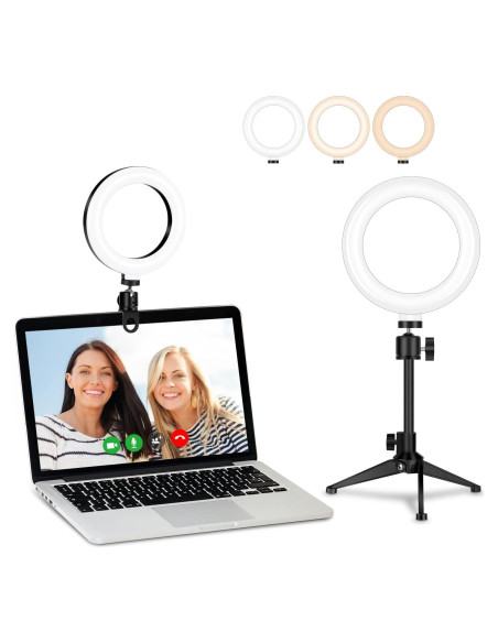 Luz de Anillo LED 15.24 cm MEZHER para Videoconferencias