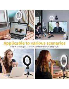 Luz de Anillo LED 15.24 cm MEZHER para Videoconferencias 2