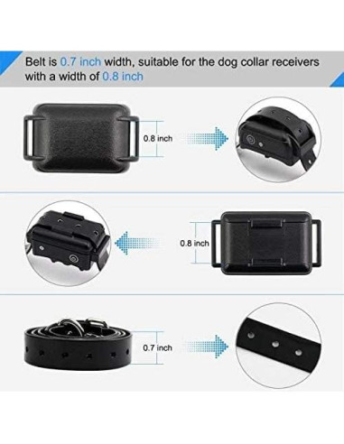 Correa de Collar de Perro TrainPro 1.9 cm Doble Hebilla 71.1 cm