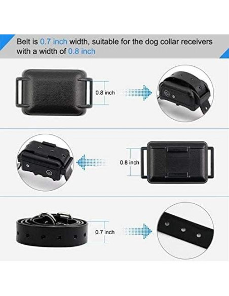 Correa de Collar de Perro TrainPro 1.9 cm Doble Hebilla 71.1 cm