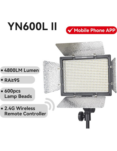 Luz de Video LED YONGNUO YN600L II 5600K Brillo Ajustable