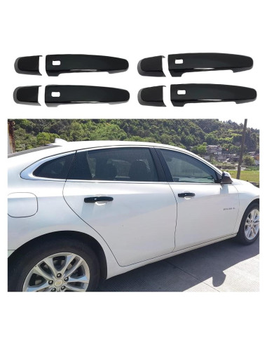 Cubierta de Manija de Puerta AOKIO Negra Brillante para Chevy