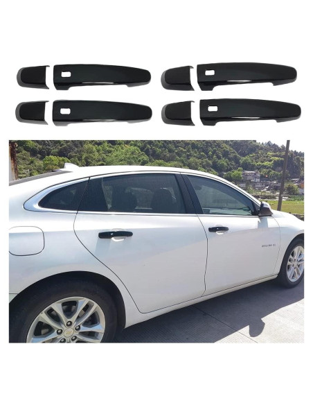 Cubierta de Manija de Puerta AOKIO Negra Brillante para Chevy