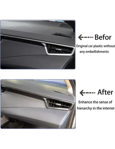 Accesorios Toyota Corolla 2020-2025 ABS Fibra Carbono 3PCS