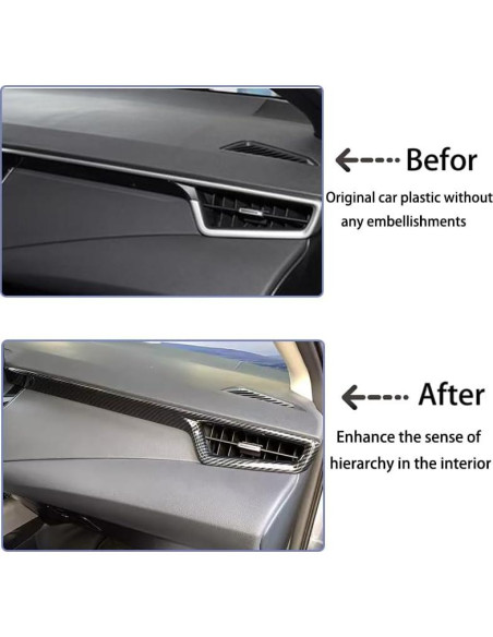 Accesorios Toyota Corolla 2020-2025 ABS Fibra Carbono 3PCS