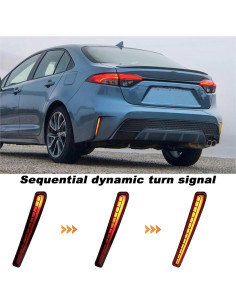 Luz de Parachoques Trasero LED KEEGTBOX Corolla 2020-2023 2