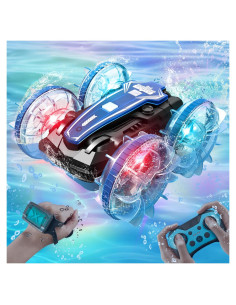 Coche RC Anfibio 4WD ENERHAMP 2024, Control Remoto, LED