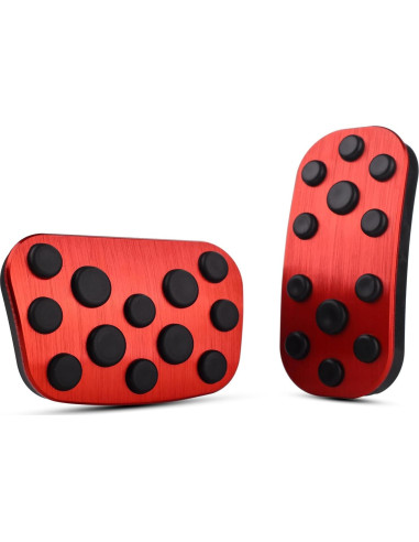 Cubiertas de Pedales Antideslizantes CKE para Toyota Corolla 2019-2025 y Cross 2022-2025 - Rojo