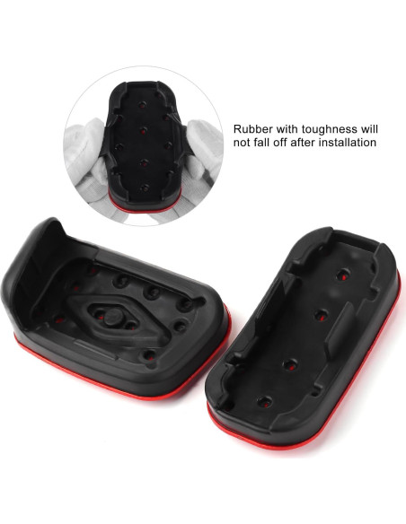 Cubiertas de Pedales Antideslizantes CKE para Toyota Corolla 2019-2025 y Cross 2022-2025 - Rojo