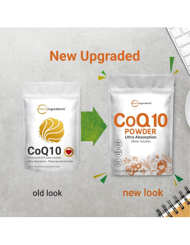 Suplemento de CoQ10 Micro Ingredients 200mg en Polvo 50g
