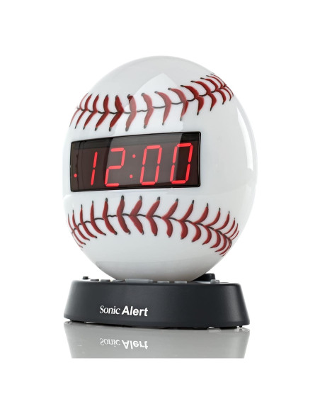 Reloj Despertador Digital Sonic Alert Béisbol - Volumen Ajustable