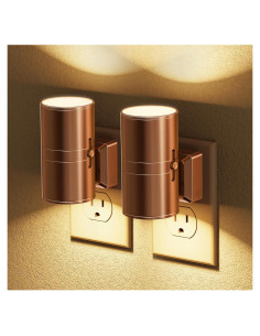 Luz Nocturna LED JandCase Oro Rosa 3000K Regulable 2 Unidades