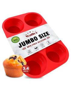 Molde de Silicona para Muffin Jumbo Walfos 6 Tazas Antiadherente