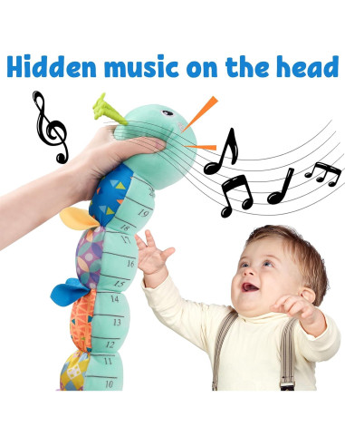 Juguete Musical Oruga LIGHTDESIRE para Bebés 0-12 Meses Azul