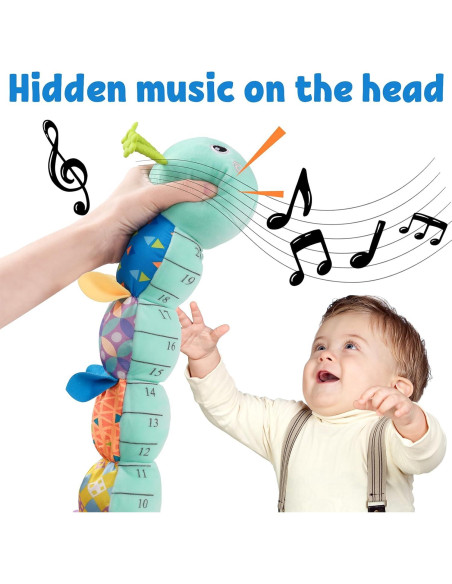 Juguete Musical Oruga LIGHTDESIRE para Bebés 0-12 Meses Azul