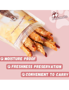 Galletas para Perros Pawmate - Envolturas de Pollo y Batata 12-15 Unidades 2