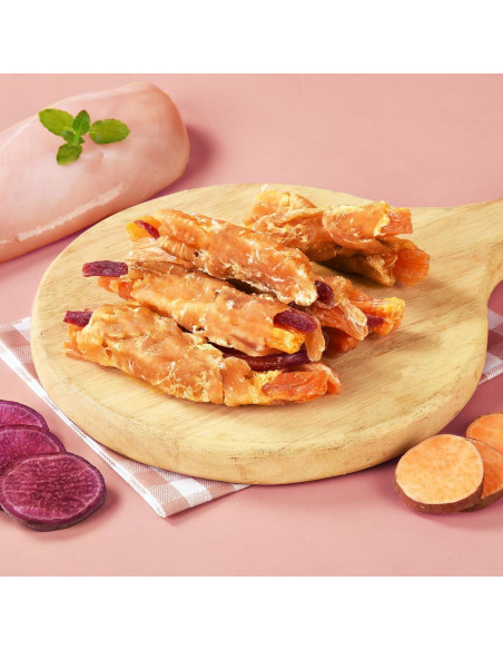 Galletas para Perros Pawmate - Envolturas de Pollo y Batata 12-15 Unidades