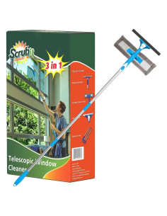 Limpiador de Ventanas SCRUBIT con Mango Extensible 147 cm
