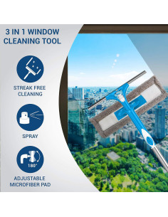 Limpiador de Ventanas SCRUBIT con Mango Extensible 147 cm 2