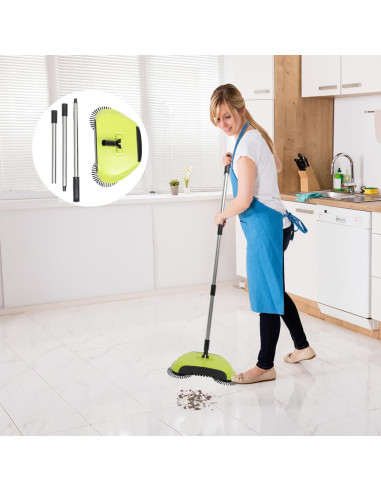 Barredora Manual 3 en 1 Veemoon Verde para Pisos Duros