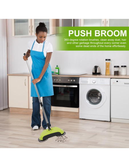 Barredora Manual 3 en 1 Veemoon Verde para Pisos Duros