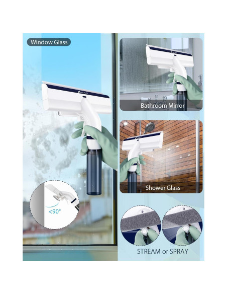 Limpiaparabrisas de Ventana Red Horn WS-02 4 en 1 con Spray